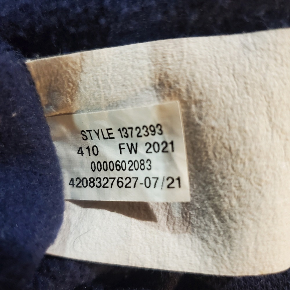 Under Armour Mens Size M Rival Terry Waffle Knit Thermal Hoodie Navy Blue Loose - Picture 7 of 11